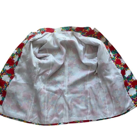 ESCADA by Margaretha Ley Multicolored Floral Button Down Jacket LARGE - Picture 12 of 15